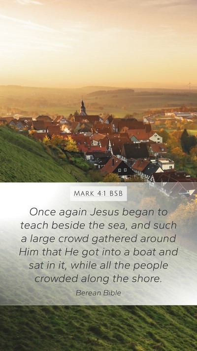 Mark 4:1 BSB Bible Verse Image