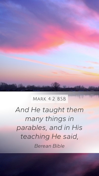 Mark 4:2 BSB Bible Verse Image
