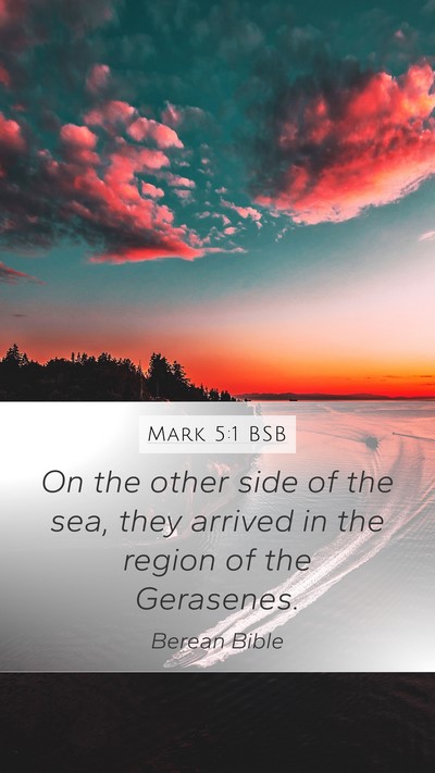 Mark 5:1 BSB Bible Verse Image