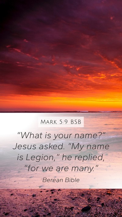 Mark 5:9 BSB Bible Verse Image