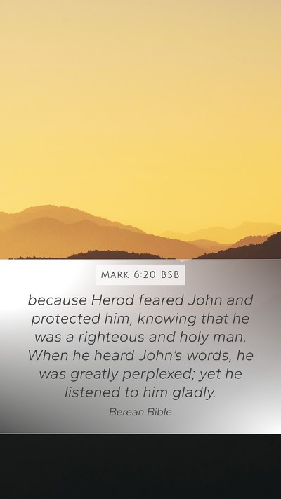Mark 6:20 BSB Bible Verse Image