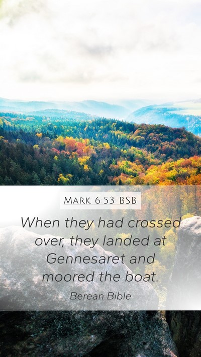 Mark 6:53 BSB Bible Verse Image