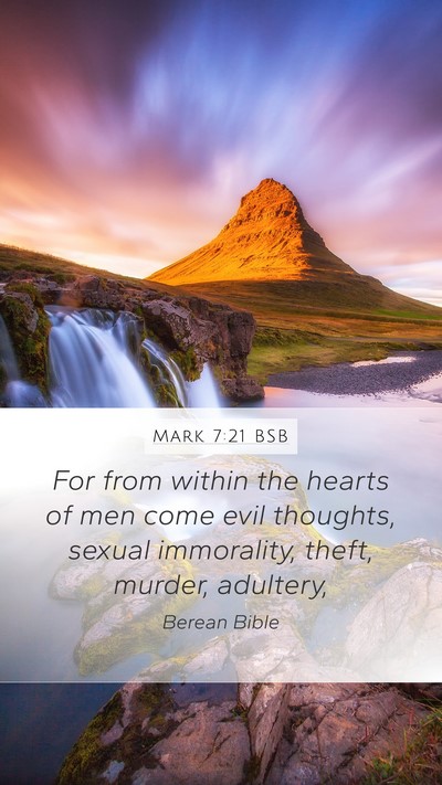 Mark 7:21 BSB Bible Verse Image