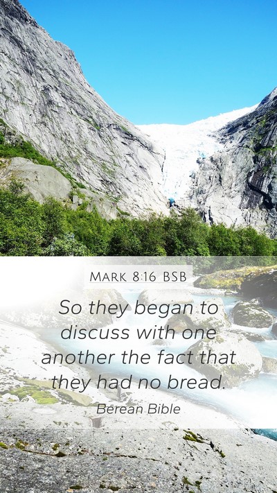 Mark 8:16 BSB Bible Verse Image