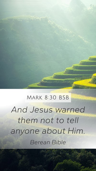 Mark 8:30 BSB Bible Verse Image