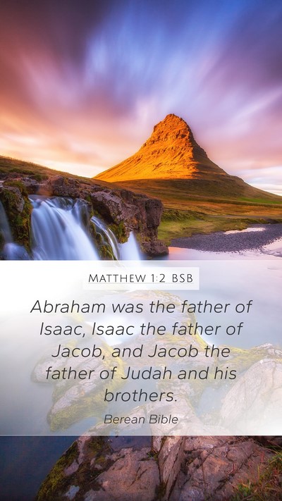 Matthew 1:2 BSB Bible Verse Image
