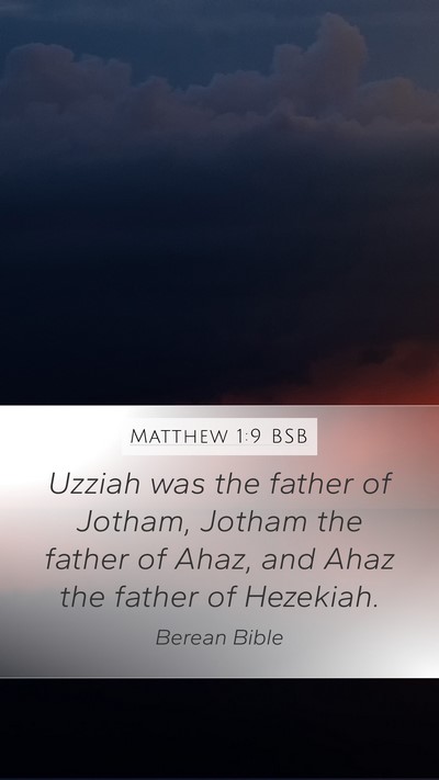 Matthew 1:9 BSB Bible Verse Image