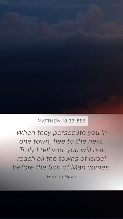 Matthew 10:23 BSB Bible Verse Image