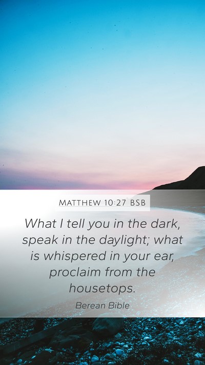 Matthew 10:27 BSB Bible Verse Image
