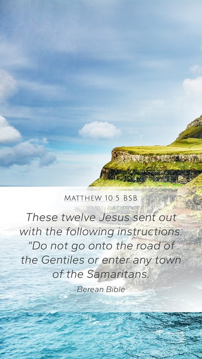 Matthew 10:5 BSB Bible Verse Image