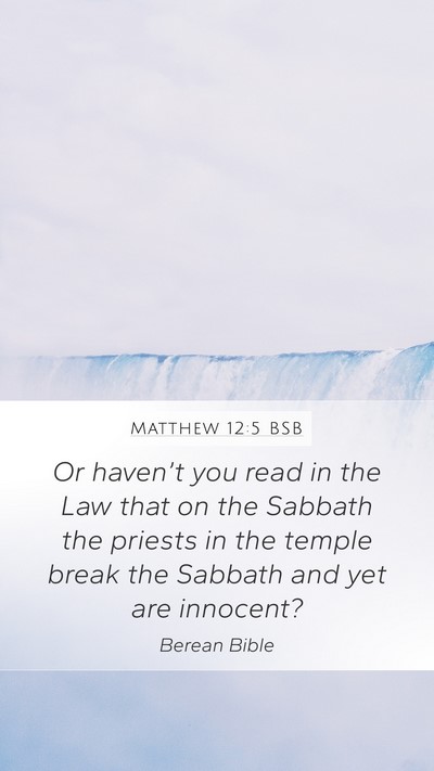 Matthew 12:5 BSB Bible Verse Image