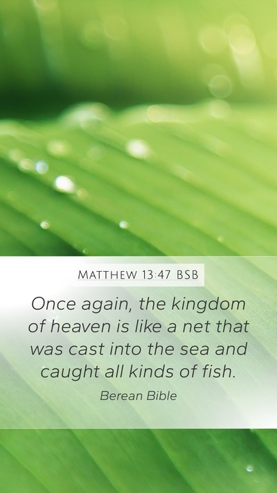 Matthew 13:47 BSB Bible Verse Image