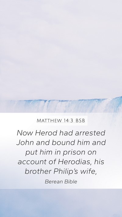 Matthew 14:3 BSB Bible Verse Image