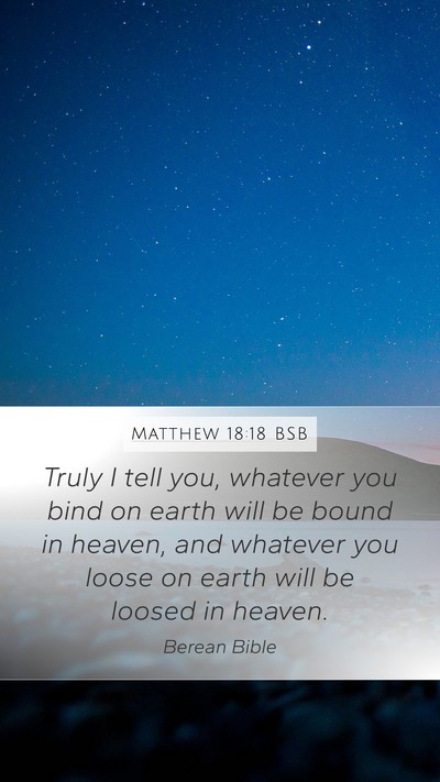 Matthew 18:18 BSB Bible Verse Image
