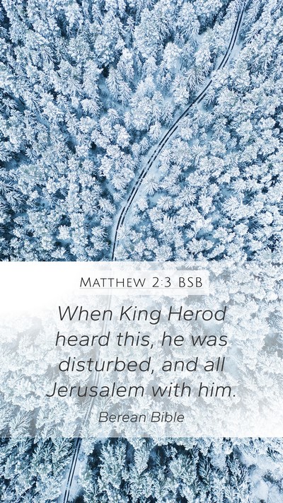 Matthew 2:3 BSB Mobile Phone Wallpaper - When King Herod heard this, he was disturbed, and - Mobile Bible Verse Wallpaper