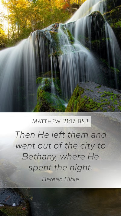 Matthew 21:17 BSB Bible Verse Image