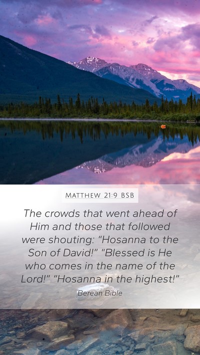 Matthew 21:9 BSB Bible Verse Image