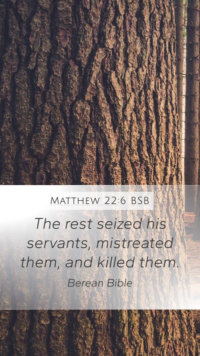 Matthew 22:6 BSB Bible Verse Image