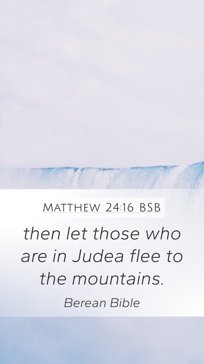 Matthew 24:16 BSB Mobile Phone Wallpaper - then let those who are in Judea flee to the - Mobile Bible Verse Wallpaper