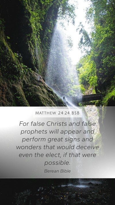 Matthew 24:24 BSB Bible Verse Image