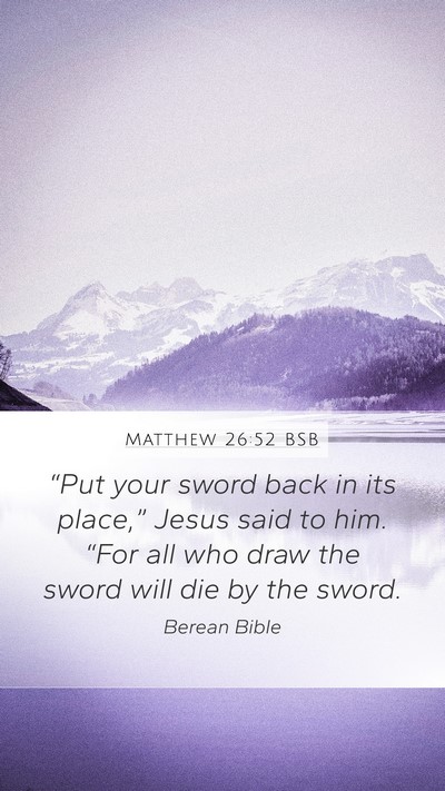 Matthew 26:52 BSB Bible Verse Image