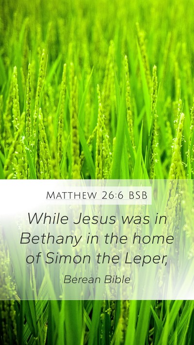 Matthew 26:6 BSB Bible Verse Image
