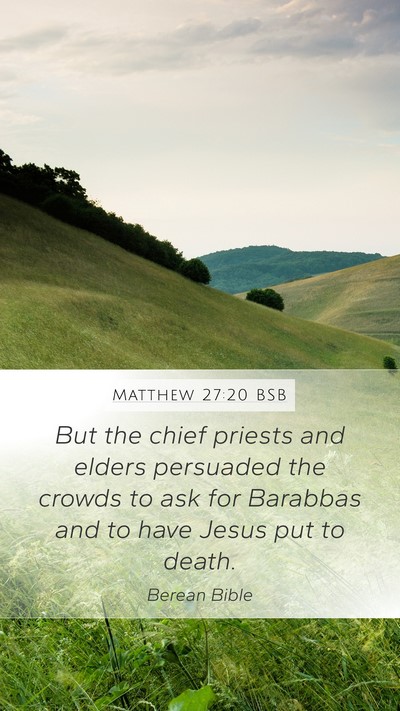 Matthew 27:20 BSB Bible Verse Image