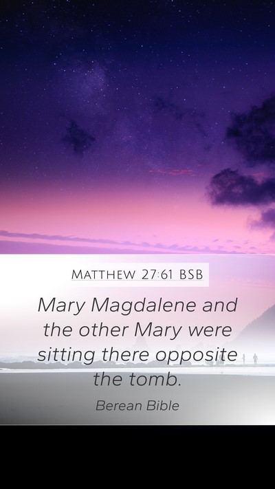 Matthew 27:61 BSB Bible Verse Image