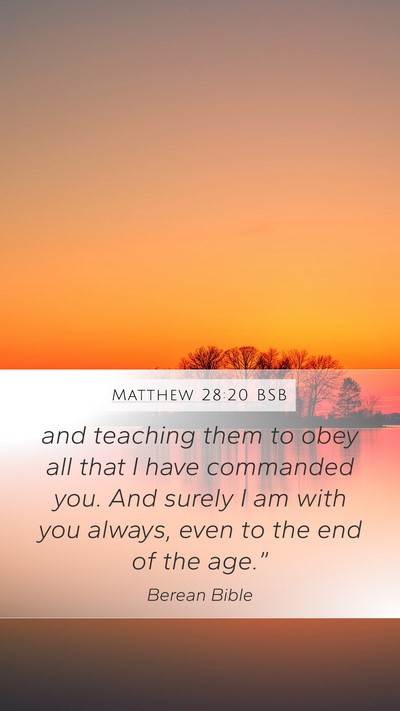 Matthew 28:20 BSB Bible Verse Image