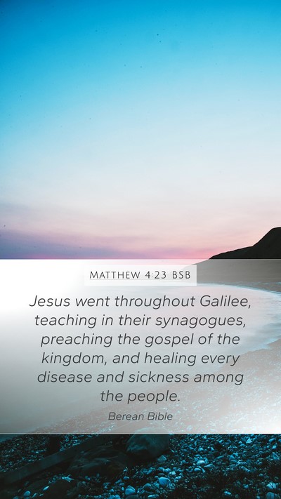 Matthew 4:23 BSB Bible Verse Image