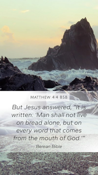 Matthew 4:4 BSB Bible Verse Image