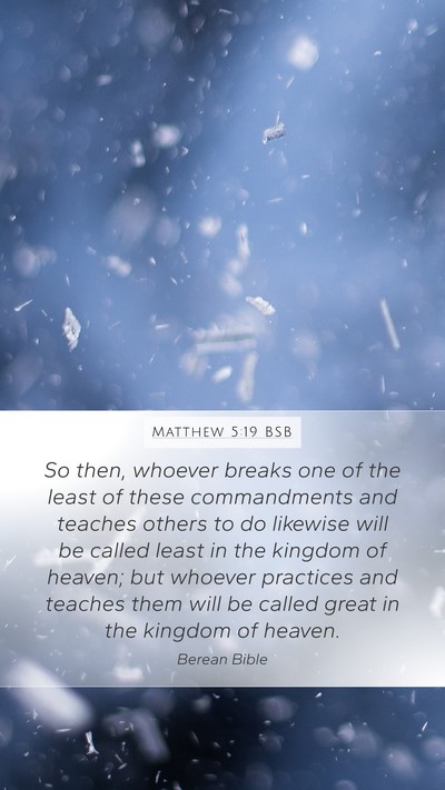Matthew 5:19 BSB Bible Verse Image