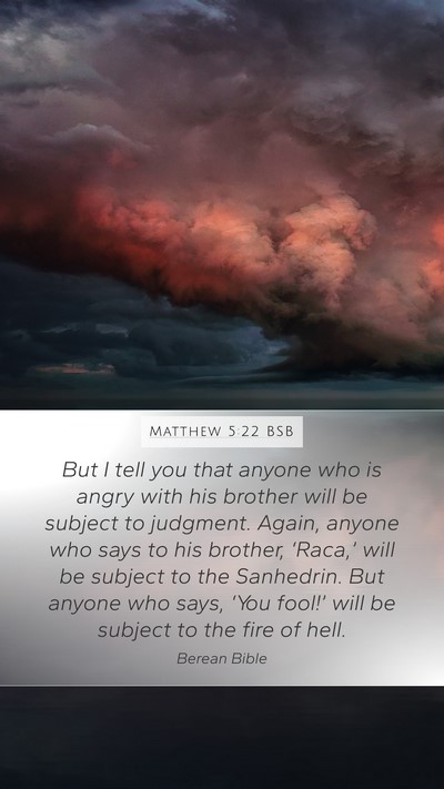 Matthew 5:22 BSB Bible Verse Image