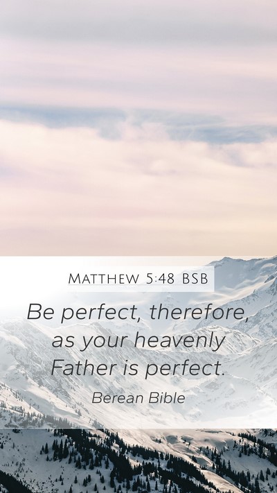 Matthew 5:48 BSB Bible Verse Image