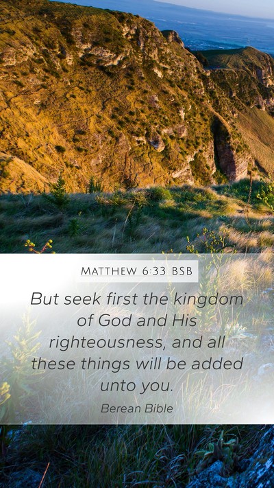 Matthew 6:33 BSB Bible Verse Image