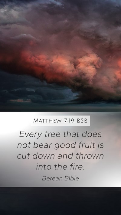 Matthew 7:19 BSB Bible Verse Image