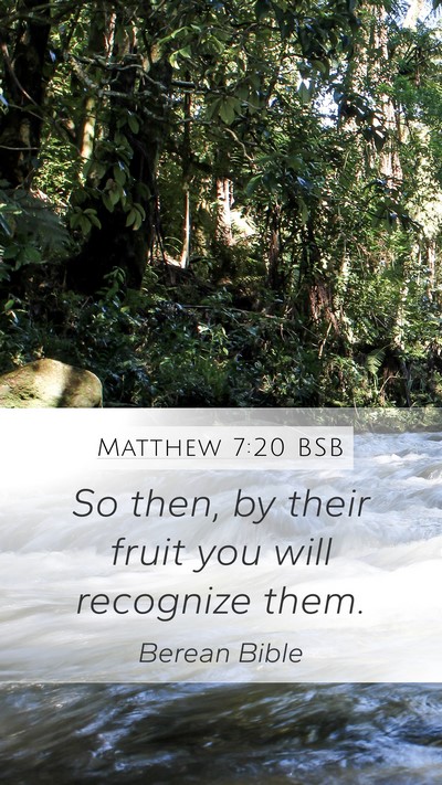 Matthew 7:20 BSB Bible Verse Image