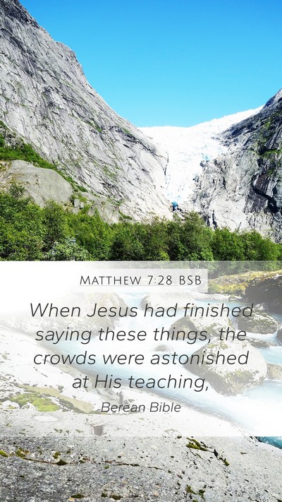Matthew 7:28 BSB Bible Verse Image