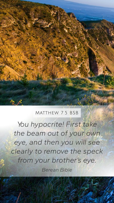 Matthew 7:5 BSB Bible Verse Image