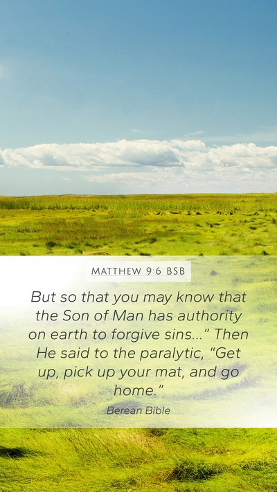 Matthew 9:6 BSB Bible Verse Image