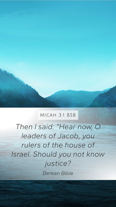 Micah 3:1 BSB Bible Verse Image