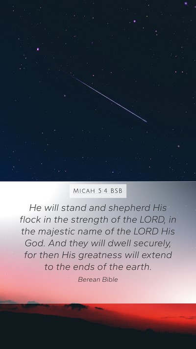 Micah 5:4 BSB Bible Verse Image