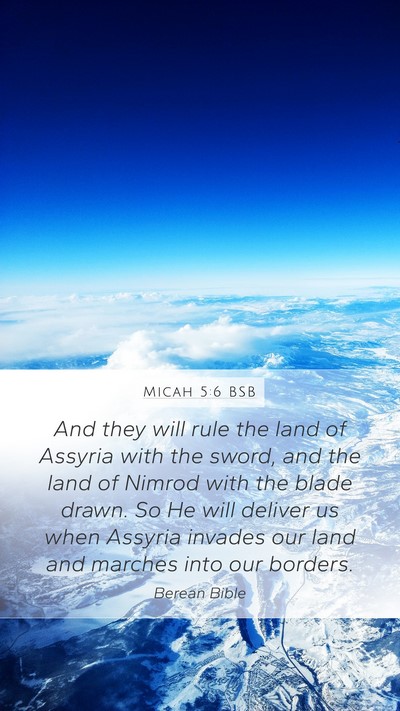 Micah 5:6 BSB Bible Verse Image