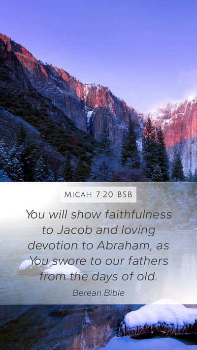 Micah 7:20 BSB Bible Verse Image