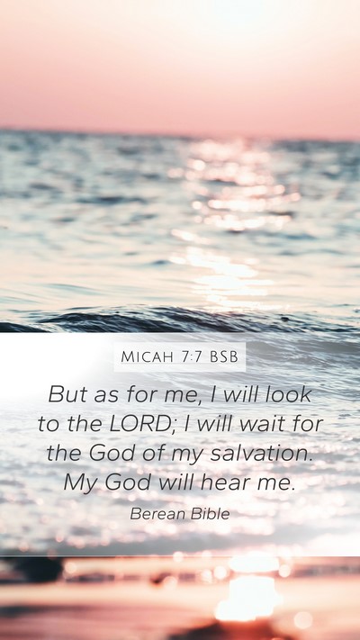 Micah 7:7 BSB Bible Verse Image