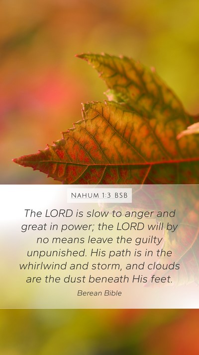 Nahum 1:3 BSB Bible Verse Image