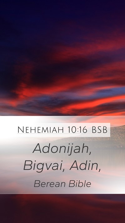 Nehemiah 10:16 BSB Bible Verse Image