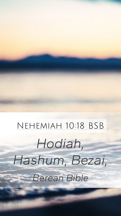 Nehemiah 10:18 BSB Bible Verse Image
