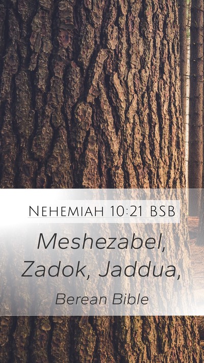 Nehemiah 10:21 BSB Mobile Phone Wallpaper - Meshezabel, Zadok, - Mobile Bible Verse Wallpaper