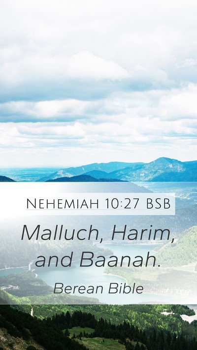 Nehemiah 10:27 BSB Mobile Phone Wallpaper - Malluch, Harim, and - Mobile Bible Verse Wallpaper